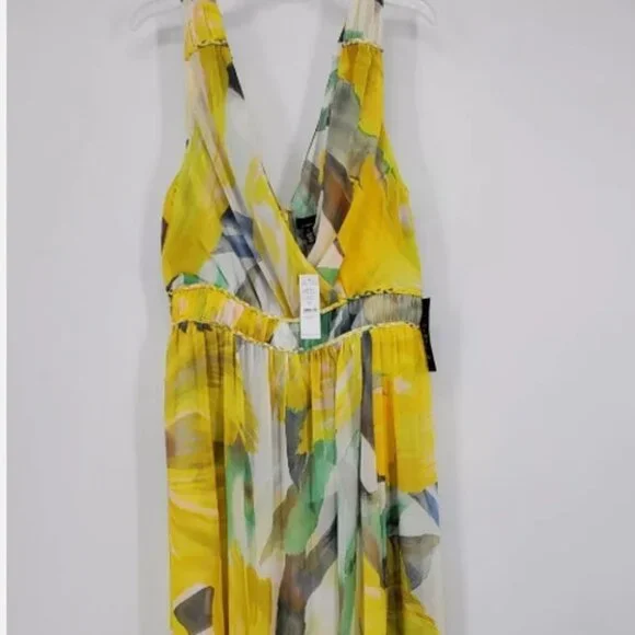 NWT White House Black Market Sleeveless V-Neck Braided Waist Maxi Dress NWT - Picture 1 of 10